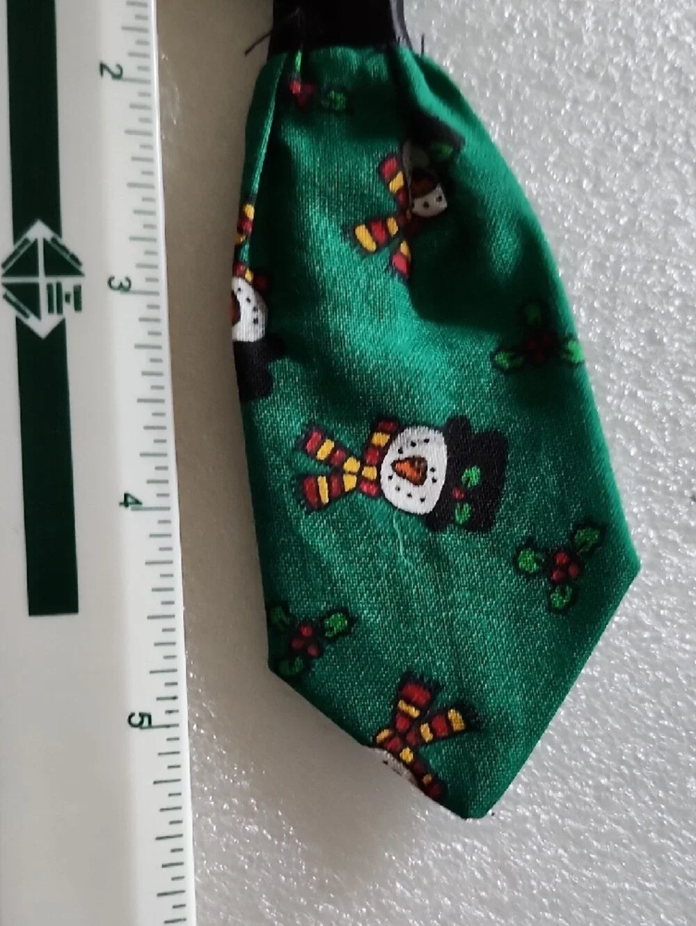 Pookie's Party Green Snowman Slip-Over Dog Collar Tie